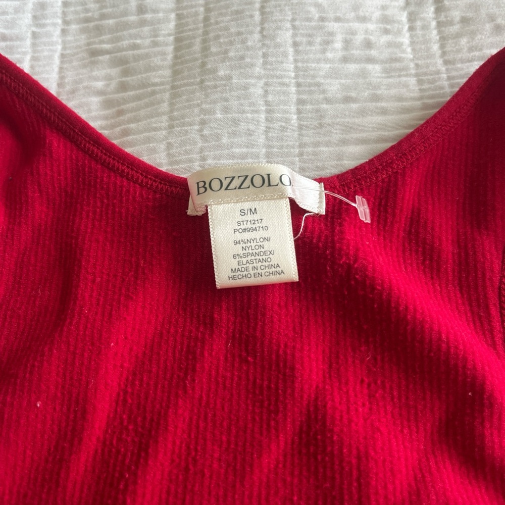 Bozzolo Scarlet Ribbed Tank - Picture 2 of 3
